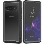 Wholesale Galaxy S10 Clear Dual Defense Case (Gray)